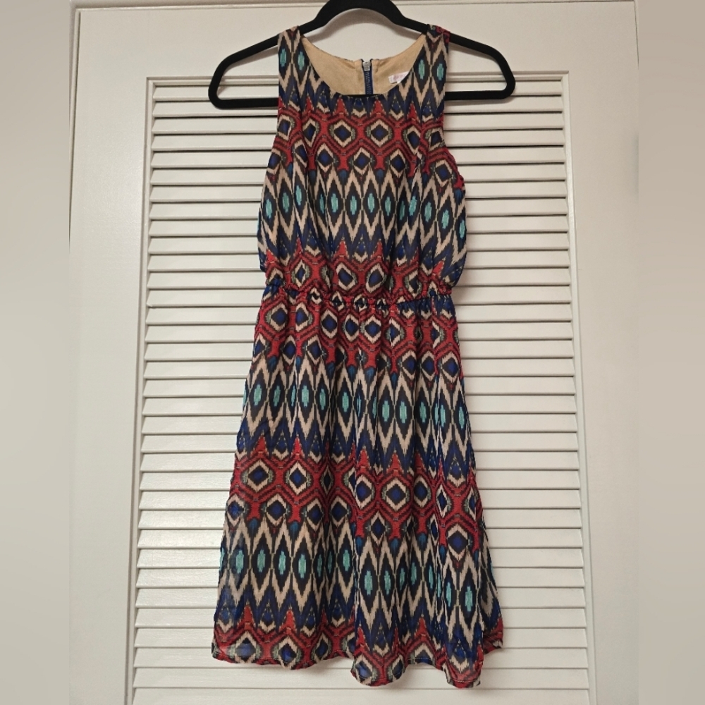 Xhilaration - Lightweight Colourful Fully Lined Back Zipper Elastic Waist Dress